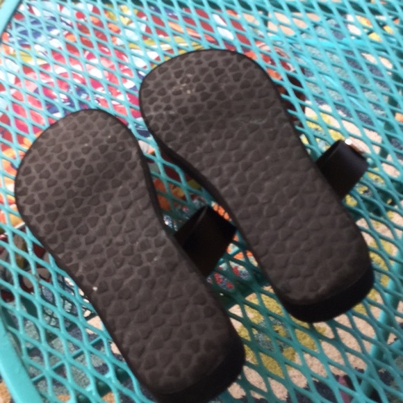 Black Leather Brighton Sandals - Picture 4 of 8